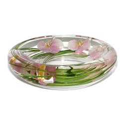 Pink Phalaenopsis Flower Bowl - Home Decor