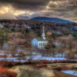 White Church in Vermont - Prints And Posters