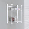 White 26-Inch Wall Mount Shelf with Tempered Glass