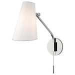 Hudson Valley Lighting - Patten 1-Light, Wall Sconce, Polished Nickel - Shade Finish: White