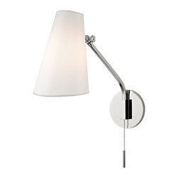 Hudson Valley Lighting - Patten 1-Light, Wall Sconce, Polished Nickel - Wall Sconces
