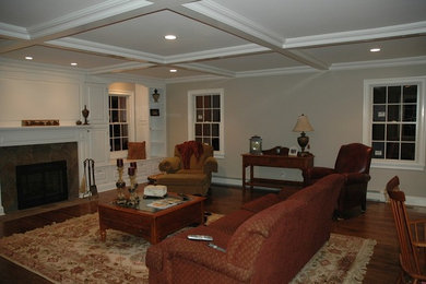 Photo of a traditional family room in New York.