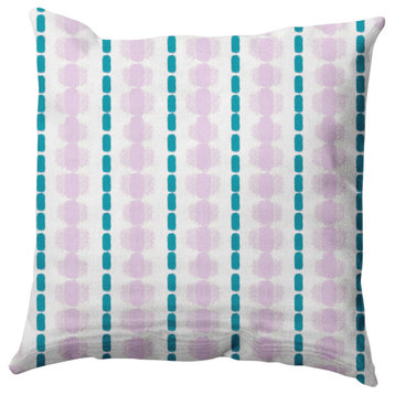 Watercolor Stripe Decorative Throw Pillow, Purple-Blue, 18"x18"