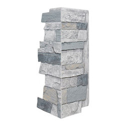 142-BRIGHTON WIDE STACKED STONE CORNER 24"H X 11"W X 1 1/4"D - Wall Panels