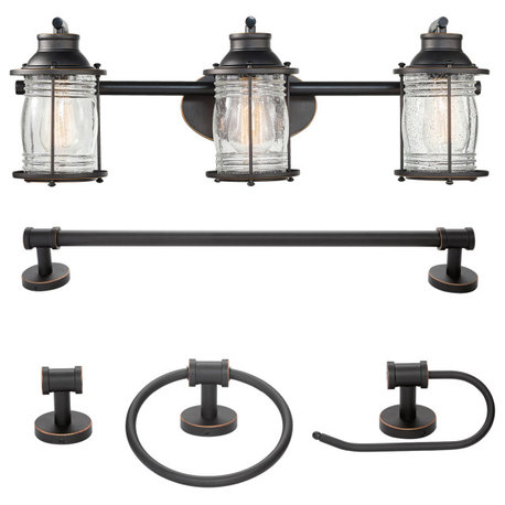 Bayfield 5-Piece Oil Rubbed Bronze All-In-One Bathroom Set