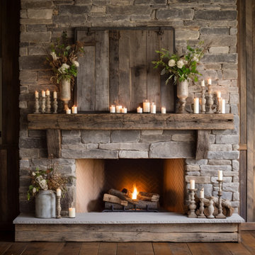 Gorgeous Fireplace Mantels with Wooden Corbels