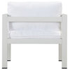 Upholstered Anodized Aluminum Chair, White