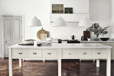 This is an example of a contemporary kitchen in Belfast.