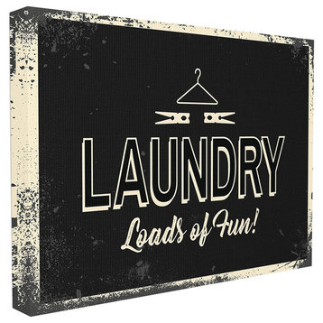 Laundry Loads of Fun Industrial, 30"x40", Stretched Canvas Wall Art