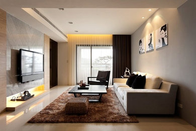 Photo of a modern living room in Moscow.