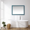 Sutton Rectangular Bathroom Wood Framed Wall Mirror, Royal Green, 48"