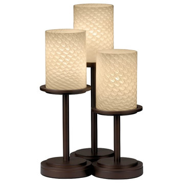 Justice Designs Fusion Dakota 3-LT Table Lamp - Dark Bronze