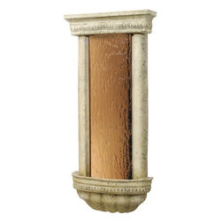 Bellezza Wall Fountain Bronze Mirror and Ancient Stone - Indoor Fountains