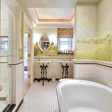wainscoting vintage bath