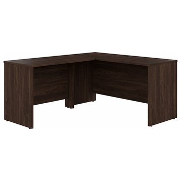Studio C 60W L Shaped Desk with 42W Return in Black Walnut - Engineered Wood