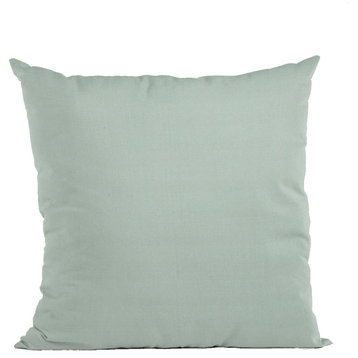 Aqua Solid Shiny Velvet Luxury Throw Pillow, Double sided 18"x18"