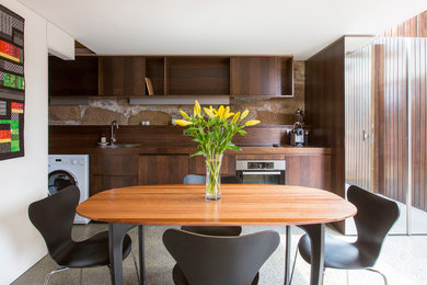 Design ideas for a small contemporary dining room in Hobart.