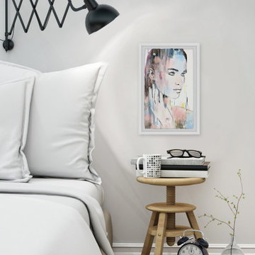 "Doubtful Pose" Framed Painting Print