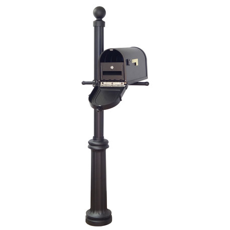 Berkshire Curbside Mailbox With Locking Insert and Fresno Mailbox Post