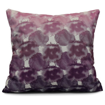 Beach Clouds, Geometric Print Outdoor Pillow, Purple, 20"x20"