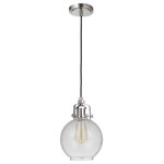 Craftmade - Craftmade State House 1 Light 11" Mini Pendant with Cord, Nickel - Part of the State House Collection
