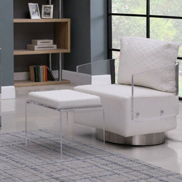Clear Acrylic Lucite Ottomans & Stools