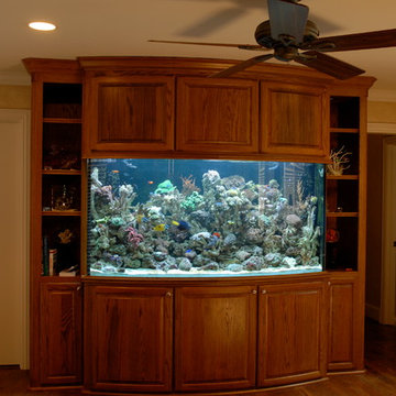 Traditional Style Wall Unit in Oak with Pier Cabinets