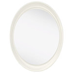 APF Munn Master Framemakers - Moder Oval Mirror - 3" wide frame with clear mirror in center. Finish is smooth bone. Great accent for Modern or Traditional settings. Overall Dimension is 30" x 40". Can hang either vertical or horizontal