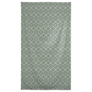 Cool Geo Pattern Green 58x102 Tablecloth