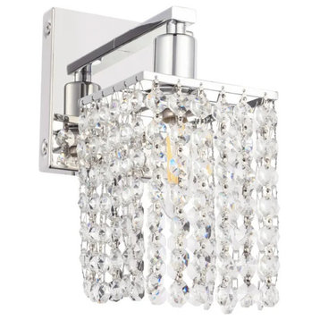 Elegant Lighting LD7006 Phineas 8" Tall Bathroom Sconce - Chrome