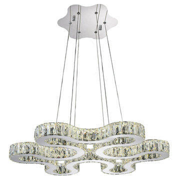 Odessa LED Chandelier with Chrome finish
