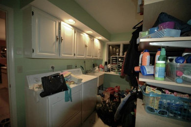 This is an example of a modern laundry room in Other.