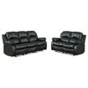 Homelegance Cranley 2-Piece Living Room Set, Black Leather