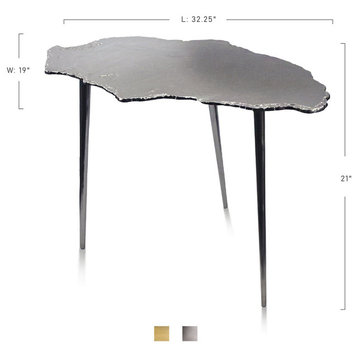 Igneous Table, Antique Nickel, Large