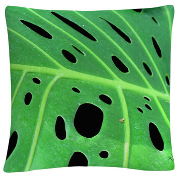 Kathie McCurdy 'Tropical Leaf' Decorative Throw Pillow