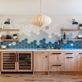 Ombre Hexagon Backsplash