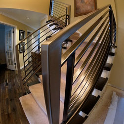 Modern Horizontal Wood capped Rails - Home Decor