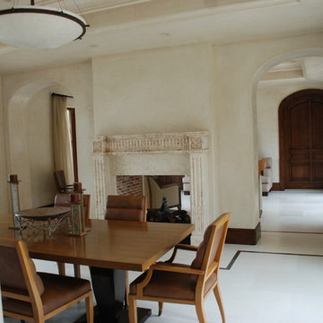 Dining room fireplace