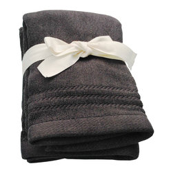 SHOO-FOO - Shoo-Foo Bamboo Washcloths, 600 GSM, Charcoal Gray, Set of 4 - Bath Towels