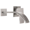 Novatto Artz Single Handle Wall Mount Bathroom Faucet, Brushed Nickel