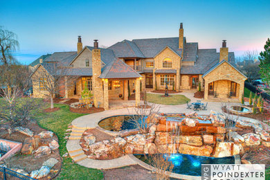 Rustic exterior home idea in Oklahoma City