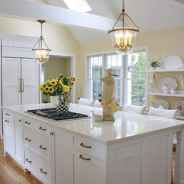 White Compac Perlino Quartz Kitchen