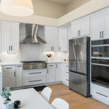 Sleek Modern Kitchen with White Cabinets 2 and High-End Appliances