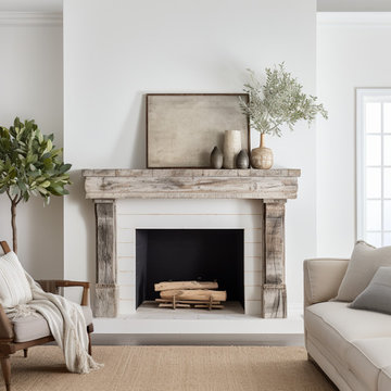 Colored Fireplace Mantels