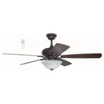 Litex - Litex TLEII52OSB5L CONNEXXTION - 52" Pre Assembled Ceiling Fan with Single Light - The 52” Led Litex Connexxion ceiling fan has a contemporary engineered design. This fan features an alluring brushed nickel finish, unique single light kit with alabaster glass, offering ideal illumination for any are in the home; and comes complete with 5 reversible light maple/driftwood blades. This fantastic fan makes everything easier for the in home user. It comes pre-assembled making it an easy assemblage for any household. This fan also includes a hand held remote control that has 3-speeds and a full range light dimming feature. The Connexxion has a meticulously engineered motor to provide powerful, but quiet circulation. This is a fan you can count on for unmatched performance and a perfect ease assembly.Mounting Direction: Hangdown/VaultedAssembly Required: TRUE Canopy Included: TRUE Shade Included: TRUE Sloped Ceiling Adaptable:Dimable: TRUE* Number of Bulbs: 2*Wattage: 9W* BulbType: A19 LED* Bulb Included: Yes