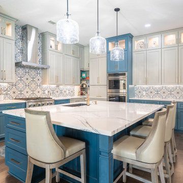 Colorful Oasis: A Dream Kitchen with Vibrant Patterns and Personality