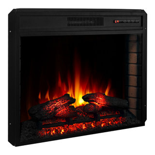 BELLEZE Electric Fireplace Insert Remote Heater Glass View - Transitional -  Indoor Fireplaces - by OneBigOutlet | Houzz