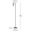 Holden 70" Black Floor Lamp, Satin Black