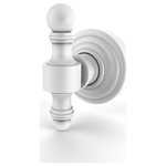 Allied Brass - Retro Wave Robe Hook, Matte White - The traditional motif from this elegant collection has timeless appeal. Robe Hook is constructed of the finest solid brass materials to provide a sturdy hook for your robes and towels. Hook is finished with our designer lifetime finishes to provide unparalleled performance