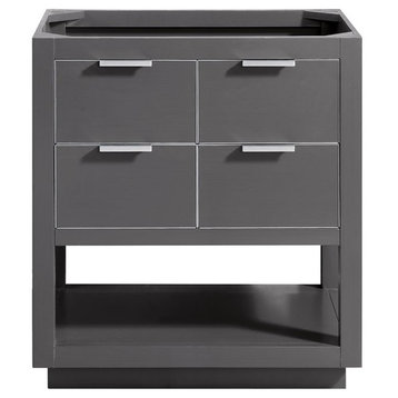 Avanity Allie 30" Vanity Only, Twilight Gray With Silver Trim